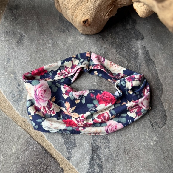 New🌟JUNK Blue and Red Floral Headband - Picture 1 of 3